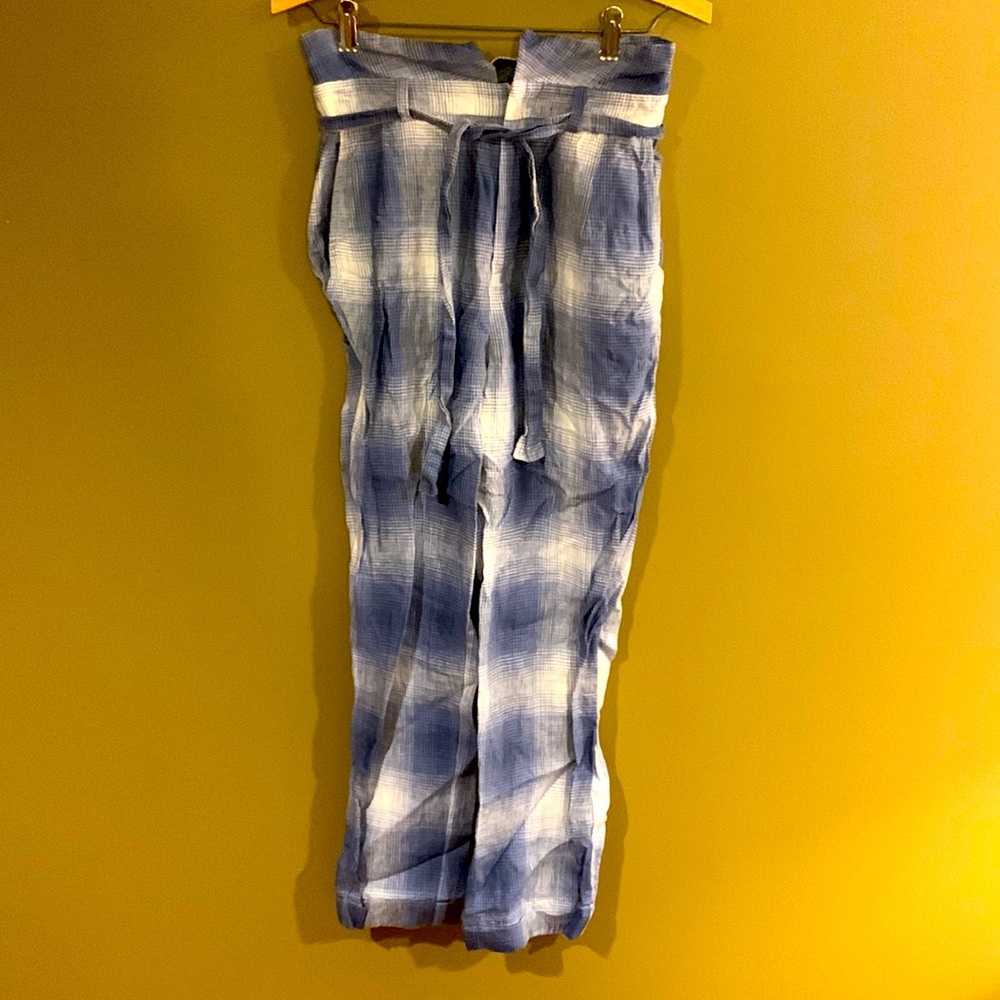 Reformation plaid linen pants